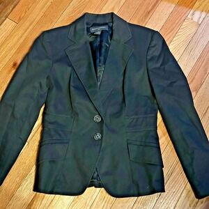 Banana Republic Women 2-Button Black Blazer Jacket‎ - Size 6